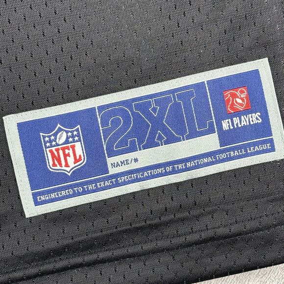 Cincinnati Bengals Jersey Mens 2XL Black Orange NFL Football Blank Mesh V Neck - Picture 2 of 11